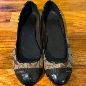 Coach ballet flats with matching belt